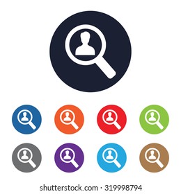Search people vector icon for web and mobile