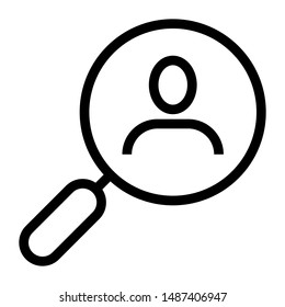 search peoples thin line vector icon