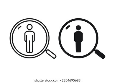 Search person icon. Illustration vector