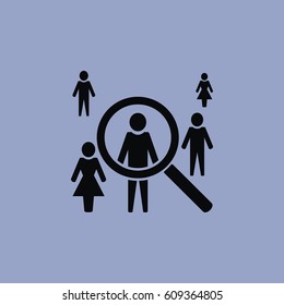 search person icon isolated sign symbol and flat style for app, web and digital design. Vector illustration.