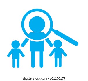 search person icon on white background. search person sign.
