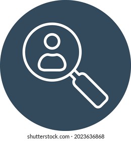 Icono del vector aislado de la persona de búsqueda que puede modificar o editar fácilmente

