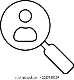 Search Person Isolated Vector icon which can easily modify or edit

