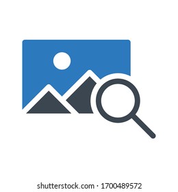 search picture vector glyph color icon 