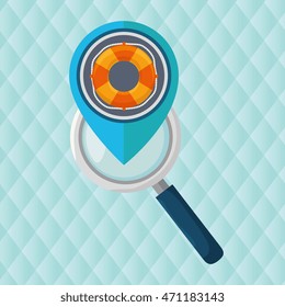 search pin travel location vector illustration design