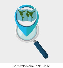 search pin travel location vector illustration design
