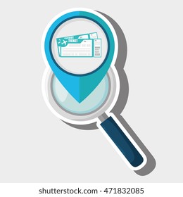 search pin travel location vector illustration design