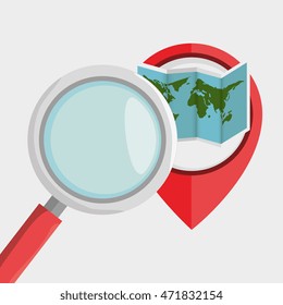 search pin travel location vector illustration design