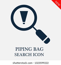 search Piping bag icon. Editable search Piping bag icon for web or mobile.