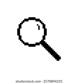 Search pixell art icon symbol