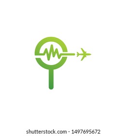 Search Plane Travel Logo Template Design