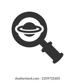 Search planet Icon, Vector Graphics