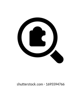 Search Playing Game Puzzle Icon, Logo, Vector