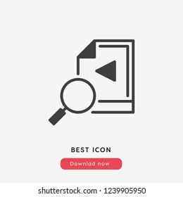 Search from playlist icon vector