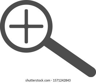 Search plus symbol or sign and Search plus icon vector