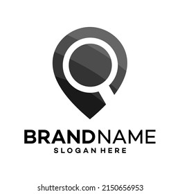 search point Icon Logo Design Template Illustration Vector