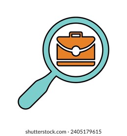 Search portfolio, document, search icon, Perfect use for print media, web, stock images, commercial use or any kind of design project.