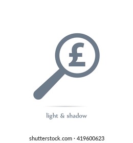 search pound sterling vector icon