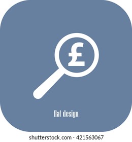 search pound sterling vector icon