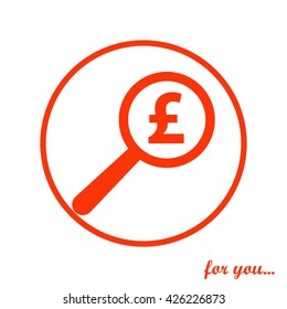 search pound sterling vector icon