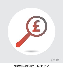 search pound sterling vector icon