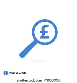 search pound sterling vector icon