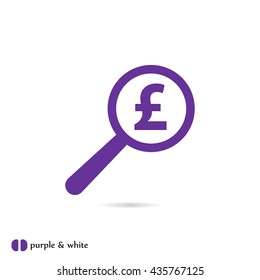 search pound sterling vector icon