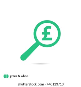 search pound sterling vector icon