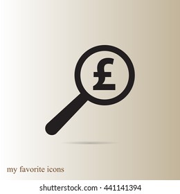 search pound sterling vector icon