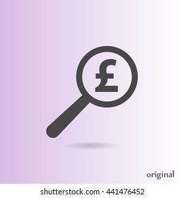 search pound sterling vector icon