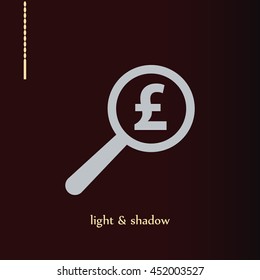 search pound sterling vector icon