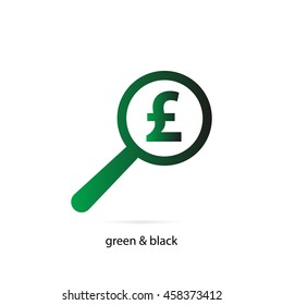 search pound sterling vector icon