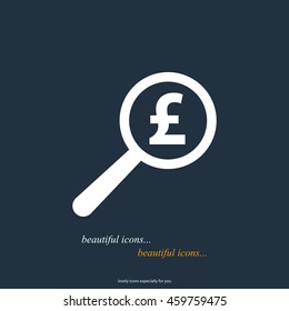 search pound sterling vector icon