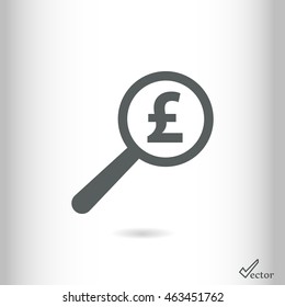search pound sterling vector icon