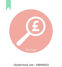 search pound sterling vector icon