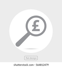 search pound sterling vector icon