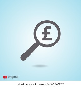search pound sterling vector icon