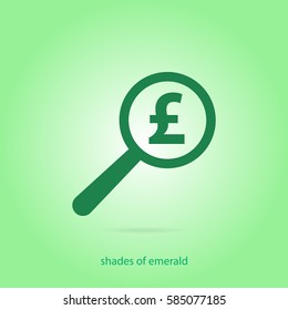 search pound sterling vector icon