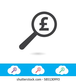 search pound sterling vector icon