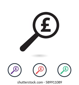 search pound sterling vector icon