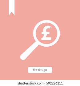 search pound sterling vector icon