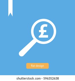 search pound sterling vector icon