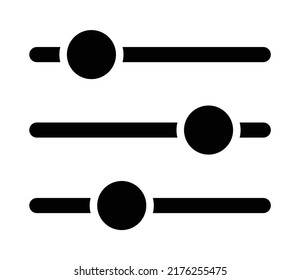 Search preferences or control filter sliders flat vector icon for apps and websites