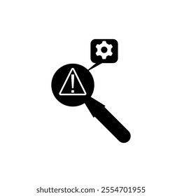 Search Problem icon. Risk management icon vector