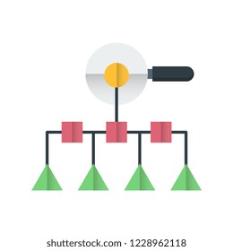 Search process flat vector icon.