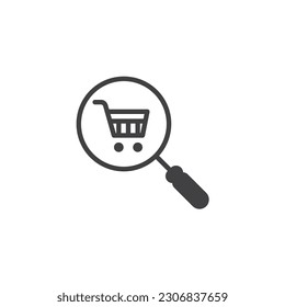 Icono de producto de búsqueda que representa la capacidad de encontrar elementos específicos. Incluya este icono de producto de búsqueda para mejorar la navegación en su plataforma de ecommerce.