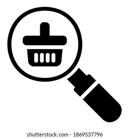 Search Product icon vector illustration in solid style for any projects, use for website mobile app presentation
