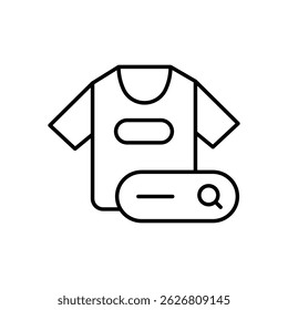 Búsqueda Producto Icono Vector Ilustración de stock