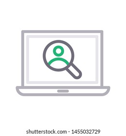 search profile colour line vector icon