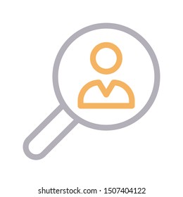 search profile colour line vector icon